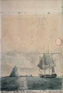 Een zeeschap (schetsontwerp, een van twee)